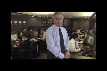 Portrait symbolique de Bernard Madoff et de son scandale financier de type Ponzi
